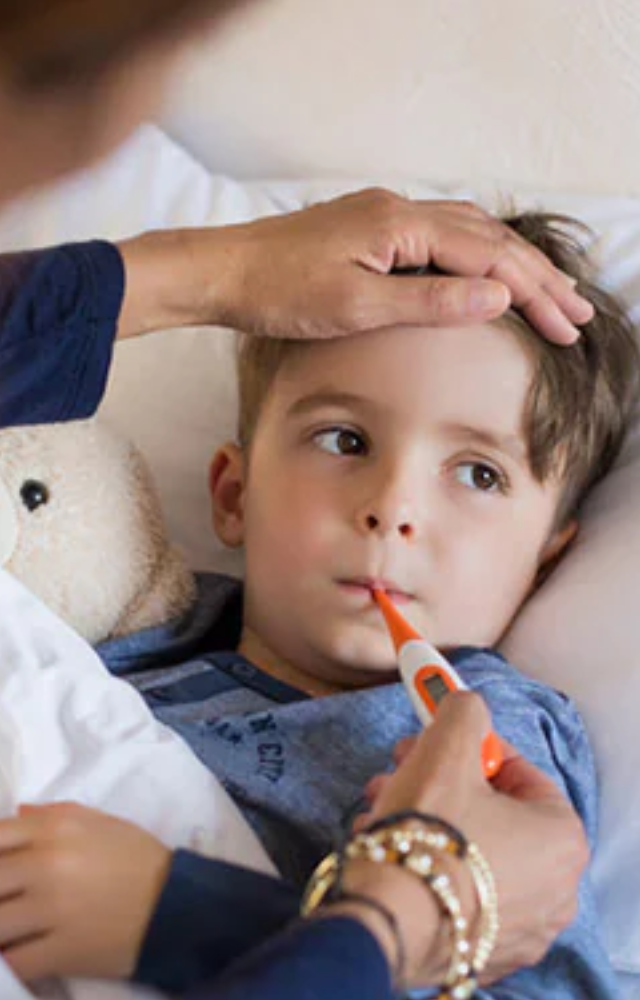 Young children in daycare or school settings are exposed to more potential carriers through coughing, sneezing, or sharing utensils.