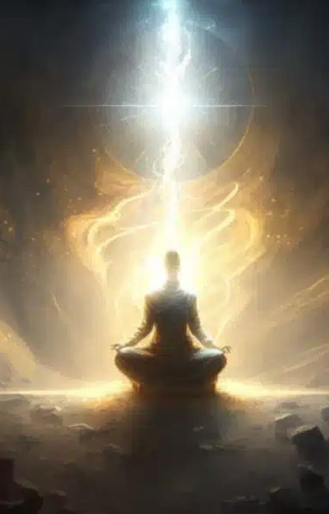 Start to listen to and connect with your breath. Imagine a light inside of you.