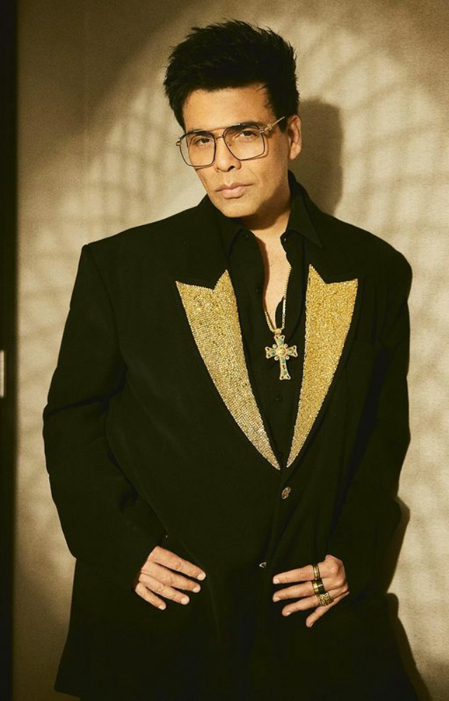 Karan Johar in Black & golden Blazer