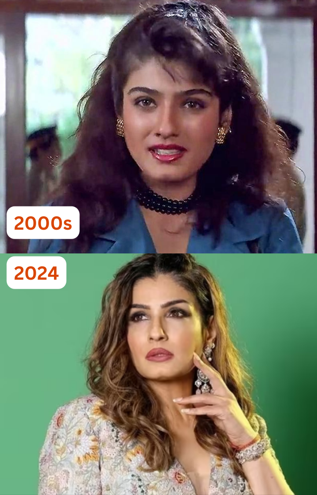 Raveena Tandon`s journey from the `90s diva to an ageless beauty in 2024 is a testament to her enduring grace and cinematic brilliance.