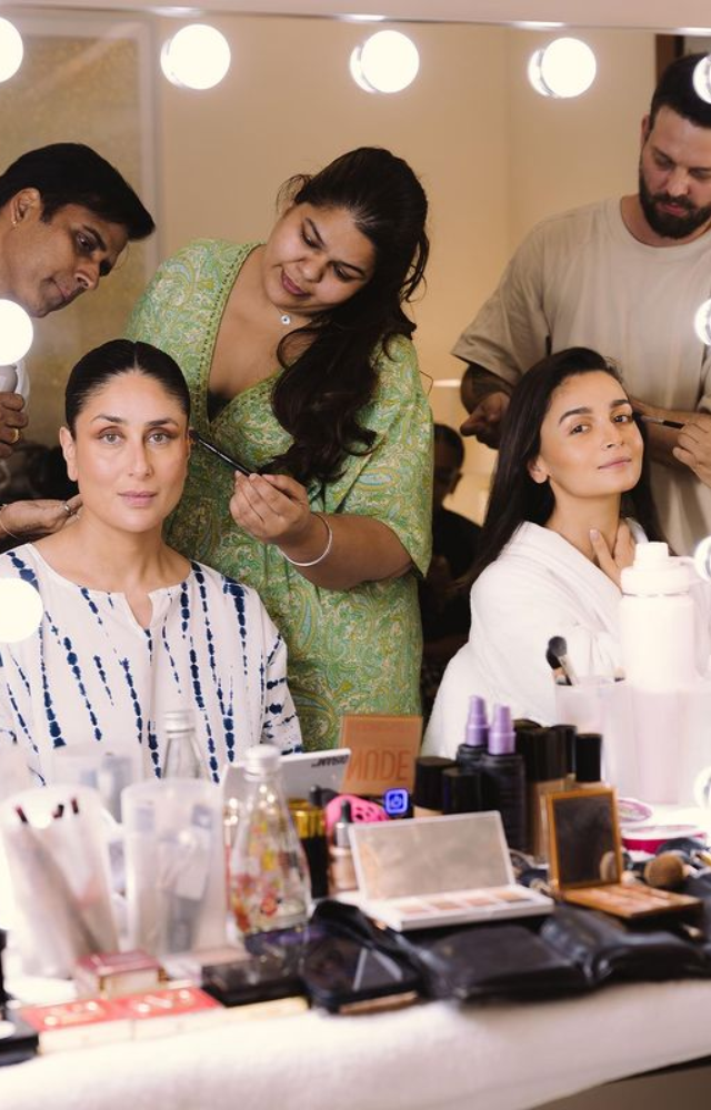 Alia & Kareena spotted in make-up room
