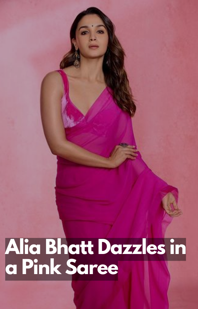 Alia Bhatt Dazzles in a Pink Saree