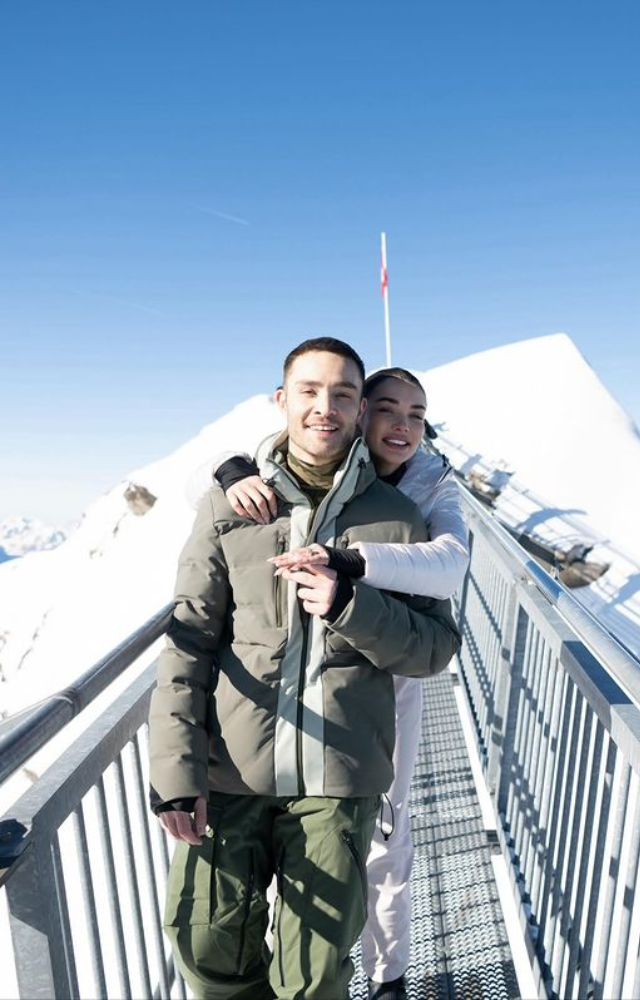 Ed Westwick proposed to Amy Jackson in the picturesque setting of Switzerland`s Gstaad, and she ecstatically responded, 'Hell Yes!'
