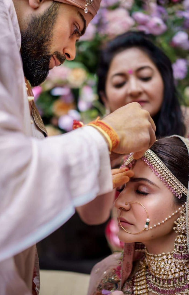Romance and nostalgia are evoked by images of Anushka and her partner`s wedding day in addition to the birthday festivities