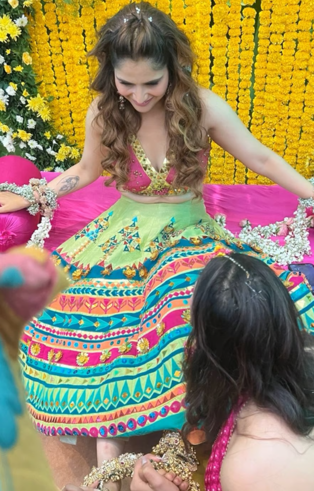 In the middle of all the fun and activities, Arti felt both happy and calm at the same time,feeling grateful for the love and blessings showered upon her.