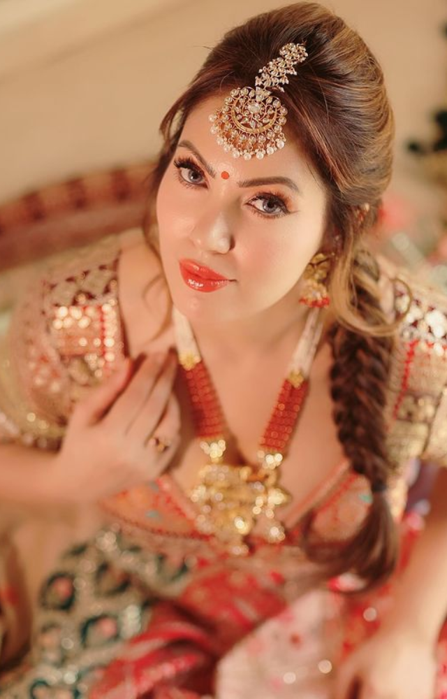Munmun Dutta Adores Red Lehenga