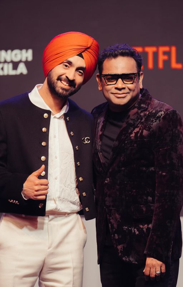 Diljit Dosanjh joins forces with A.R. Rahman for Chamkila on Netflix, a blend of Punjabi vibes and musical brilliance.