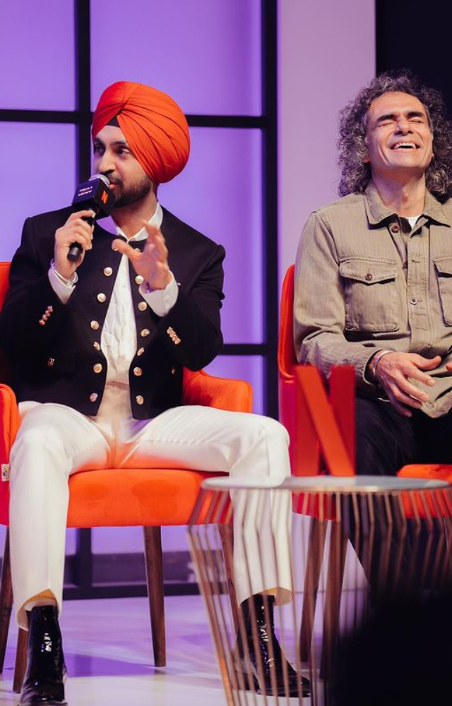 Diljit`s outstanding jokes leave Imtiaz Ali in stitches, showcasing a delightful camaraderie behind the scenes of Chamkila on Netflix.