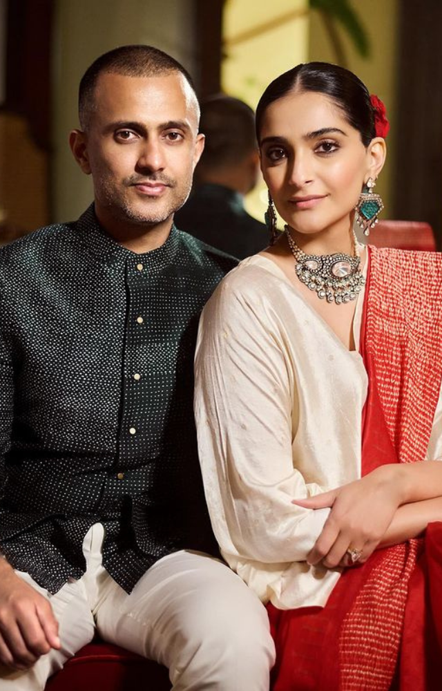 Sonam Kapoor and Anand Ahuja radiate sheer elegance and charm as a stunning couple, capturing hearts with their undeniable beauty and perfect synergy.