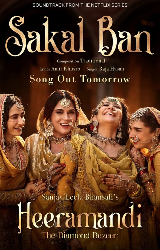 The first song from the soundtrack 'Sakal Ban', composed by Bhansali, with lyrics written by Amir Khusro and sung by Raja Hasan