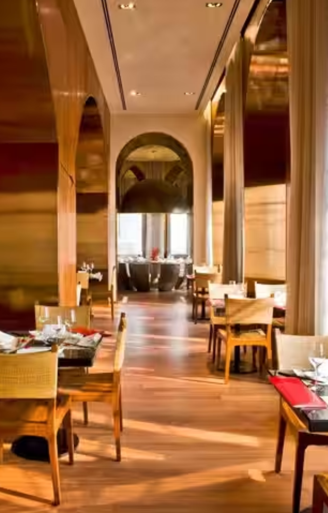 A classy and well-known Japanese restaurant called Wasabi by Morimoto is housed in Colaba, Mumbai`s Taj Mahal Palace hotel.