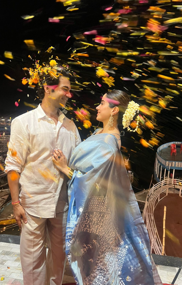 Mr. and Mrs. Mahi at Ganga Aarti