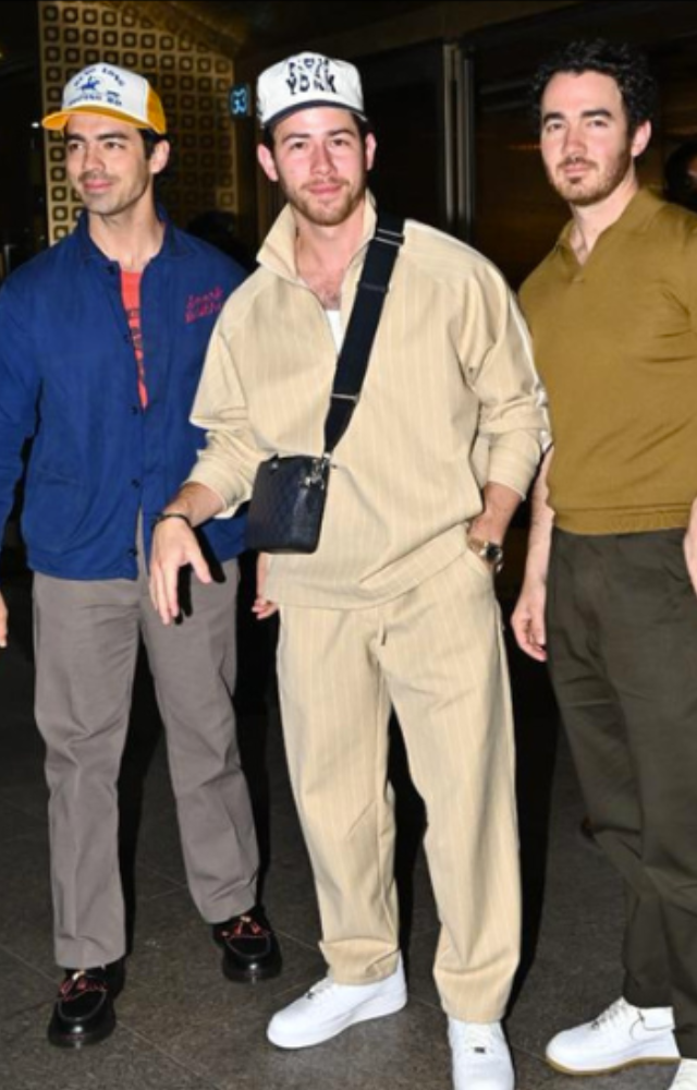 Mumbai welcomes the musical brilliance of the Jonas Brothers as they arrive for their highly anticipated Lollapalooza show.