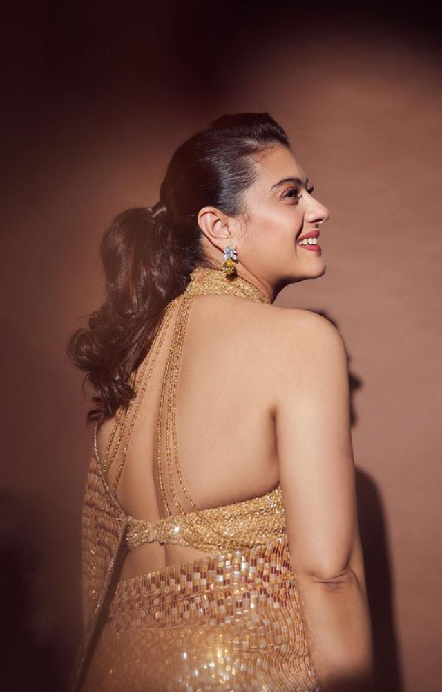Kajol in Golden Saree
