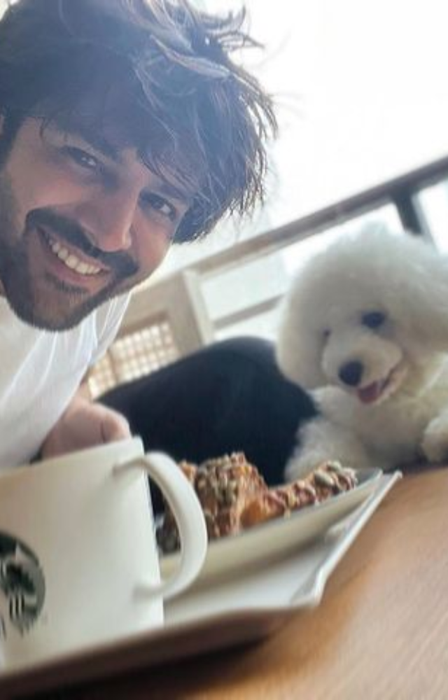 Kartik Aaryan`s birthday bash with loyal companion Katori. A celebration of joy and furry friendship! 