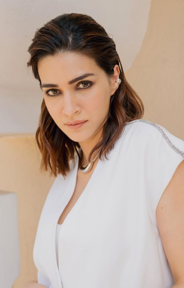 Kirti Sanon posed in a white outfit