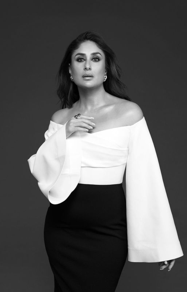 Enjoy Kareena Kapoor`s monochrome grandeur, as she radiates elegance and charm in black and white.