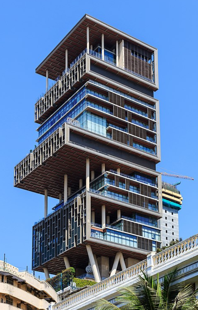 One of the most expensive private homes in the world, Antilia is the luxurious Mumbai mansion of Mukesh Ambani.which is filled with plenty of amenities