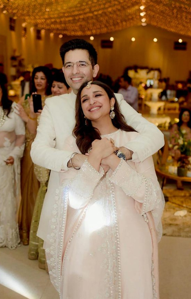Dive into the glitz and glamour of Parineeti Chopra and Raghav Chadha`s spectacular pre-wedding festivities.