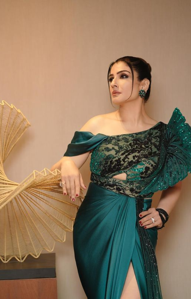 Evergreen in green, Raveena Tandon