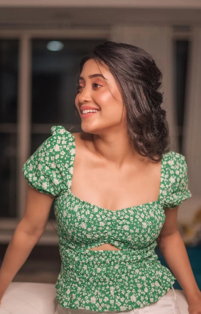 Explore the revitalizing charm of green via Shivangi Joshi, the actress,`s summer wardrobe choices. Green infuses your summer wardrobe
