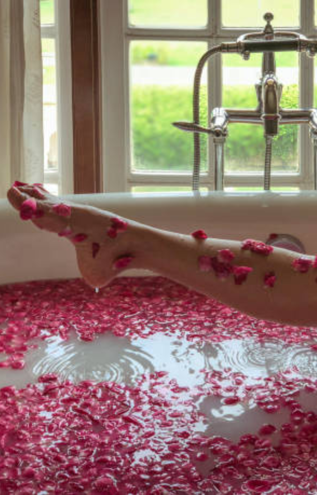 To relax and calm your mind, take a long, pleasant bath with Epsom salts or aromatic oils. Add a few candles and some calming music for an added sense of peace.
