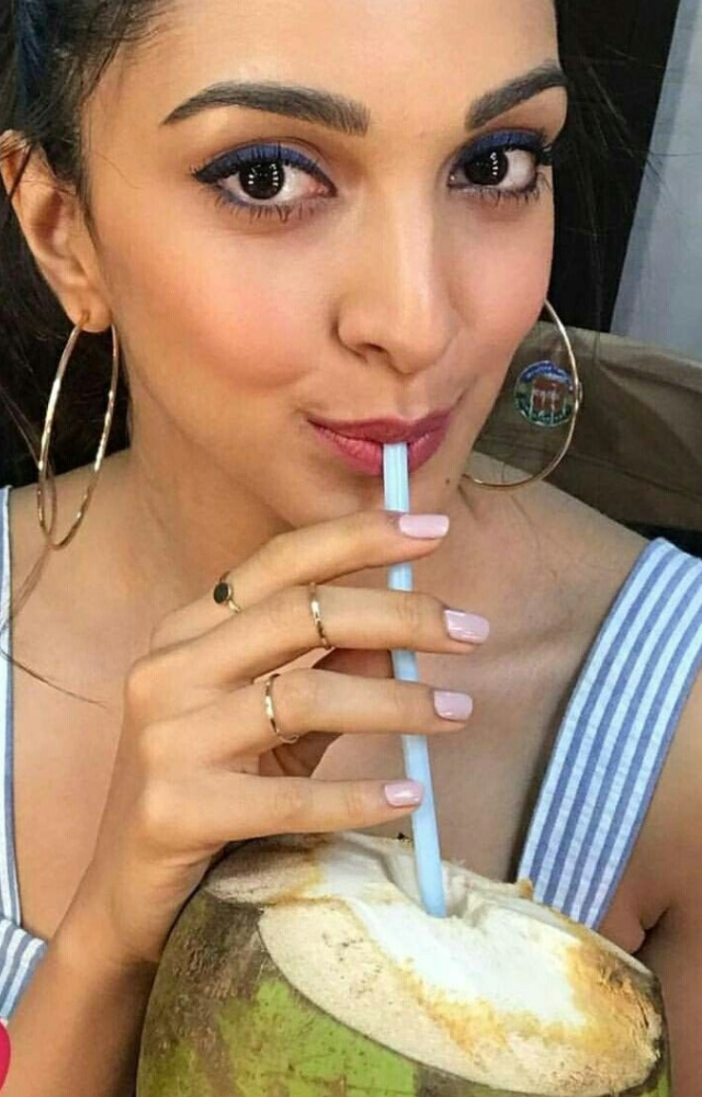 Kiara Advani stays hydrated and retains her natural glow by drinking coconut water to relieve her thirst during the summer heat