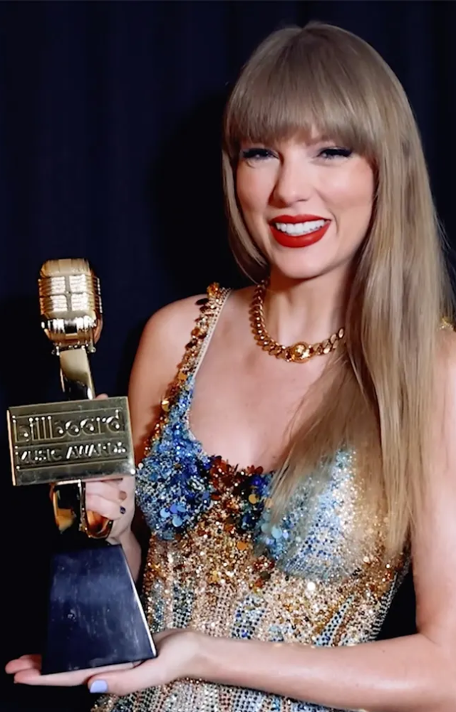 Taylor Swift, crowned Top Artist at the Billboard Music Awards 2023, continues to redefine pop with her unparalleled songwriting and magnetic stage presence.