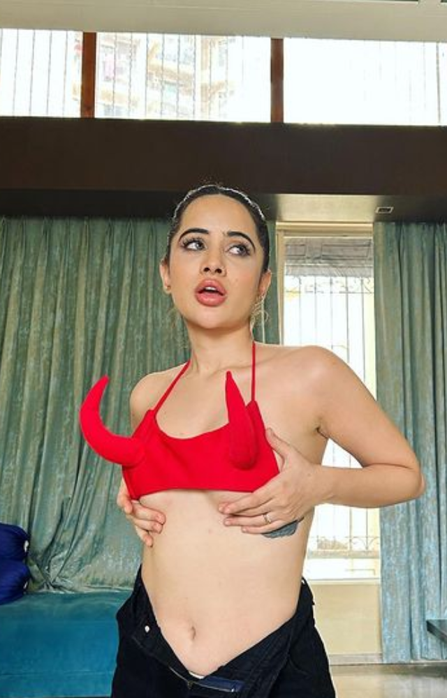 Urfi Javed is known for her bold fashion choices, and she has been photographed wearing eye-catching bikinis in various colors and styles