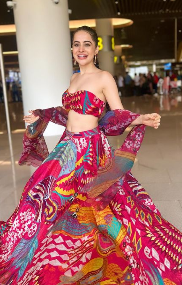 Urfi Javed has been spotted wearing Western-style lehengas on several occasions. lehenga looking so stunning and pretty on the actress