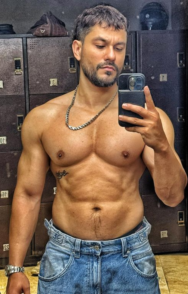 Fitness enthusiast Kunal Kemmu spends Valentine`s at the gym, prioritizing health and wellness on this special day.