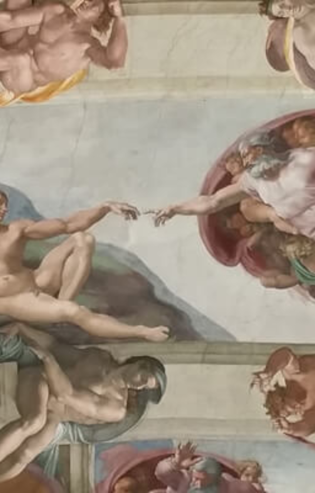 The shape behind God resembles the human brain, hinting Michelangelo may have embedded anatomical knowledge into divine imagery.

