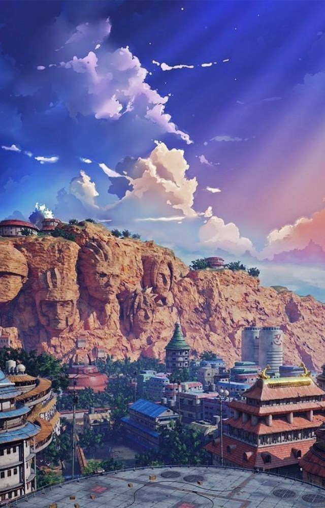 A warm, sakura-lined ninja town where you’re treated like family, slurp steaming bowls of Ichiraku ramen, and train alongside heroic shinobi.

