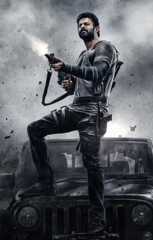 Prabhas leads this explosive thriller set in a violent world of power struggles, brotherhood, and brutal action.