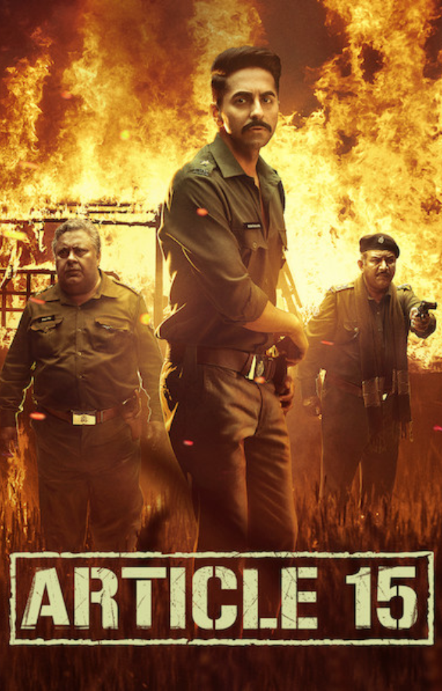Tackling caste-based discrimination, Ayushmann played a fearless cop in this socially impactful drama.