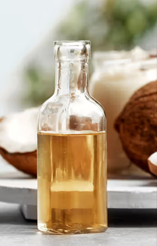 Known for its deep hydration, coconut oil nourishes hair and skin, leaving them soft and moisturized.