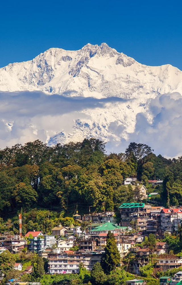 Famous for its tea gardens and the toy train, Darjeeling offers serene landscapes and cool weather.
