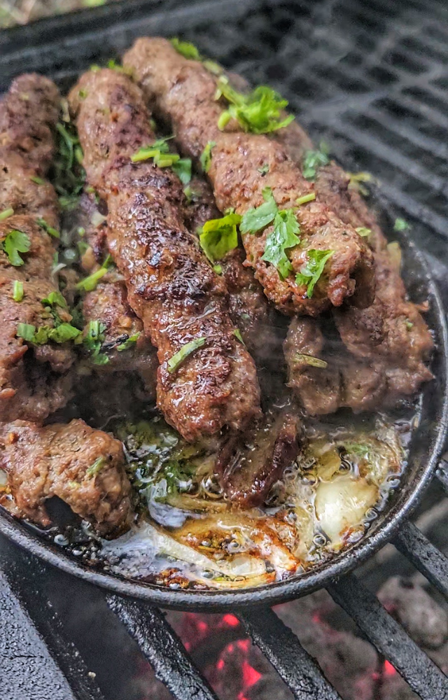 These spicy, minced meat skewers are a classic choice for an Iftar feast. Pair them with mint chutney for extra flavor.