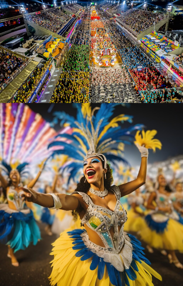 Immerse yourself in the vibrant energy of Rio Carnival, where samba, costumes, and celebrations light up the streets.