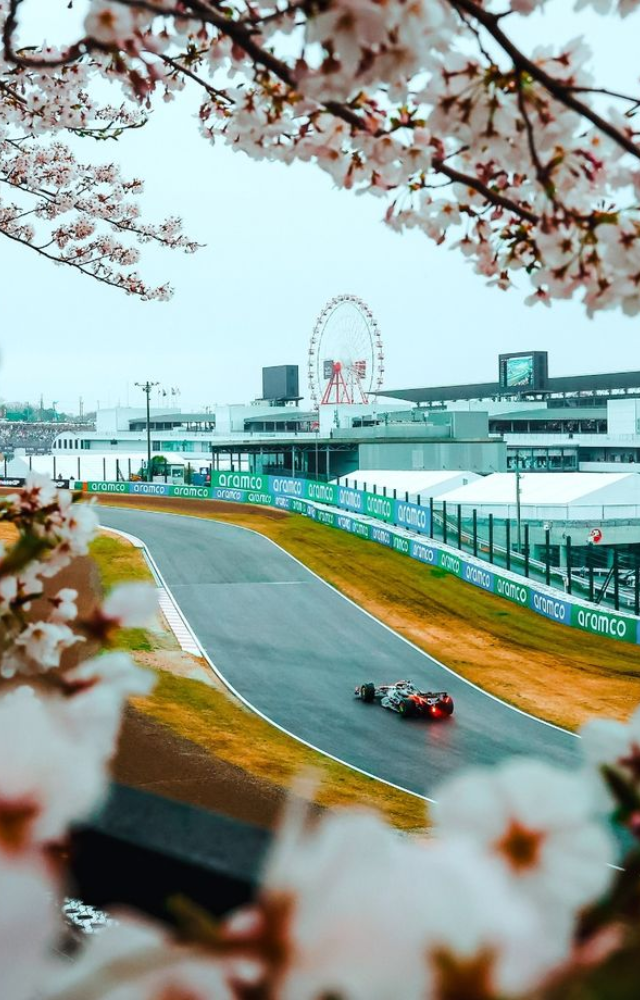 With its figure-eight design and cherry blossom backdrop, Suzuka offers natural beauty and rich F1 heritage.
