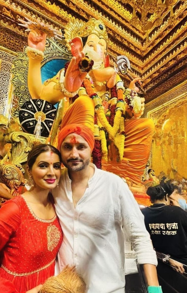 Harbhajan Singh shared a heartwarming Instagram post featuring Ganpati Bappa and his wife, celebrating Ganesh Chaturthi with family joy and devotion.

