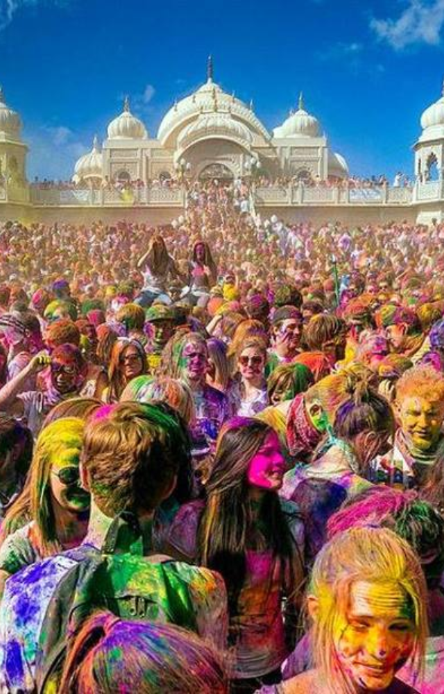 Experience Holi in the land of Krishna with vibrant celebrations and traditional rituals. A must-visit for a spiritual touch!