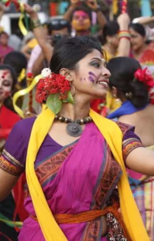Enjoy Basanta Utsav, a cultural Holi celebration inspired by Rabindranath Tagore, filled with music, dance, and colors.