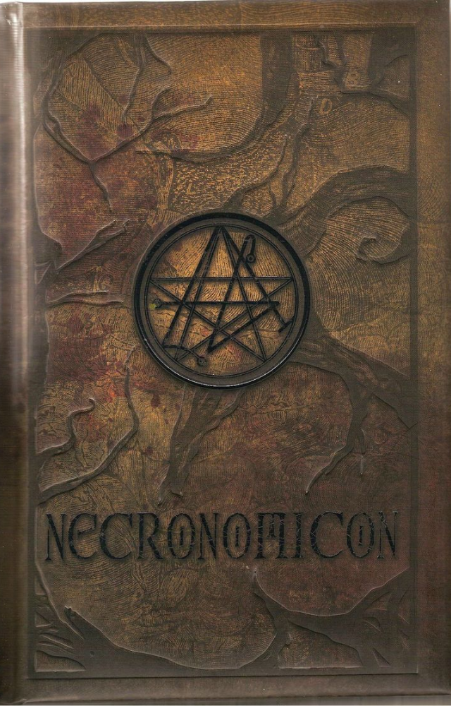 A fictional grimoire by Lovecraft that many believe carries real-world curses and attracts dark, unexplainable happenings.
