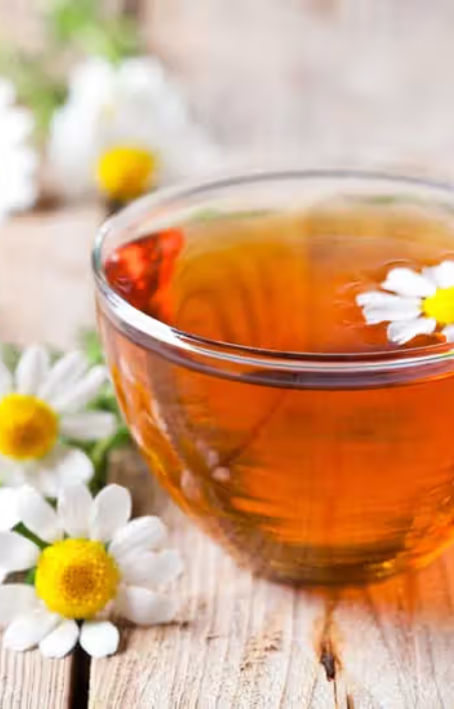 Known for its calming effects, chamomile tea aids sleep, eases stress, and soothes digestive discomfort.