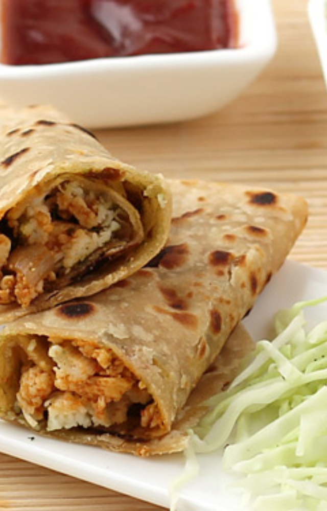 A delicious wrap loaded with fiber, protein, and the goodness of paneer.