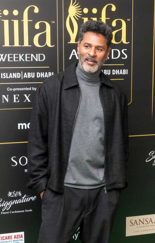 Prabhu Deva sported a trendy fusion look, combining traditional and modern elements seamlessly.