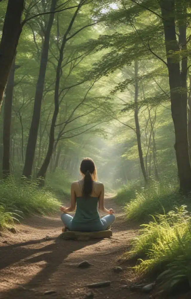 Embrace the calming effects of forest bathing by immersing yourself in nature.