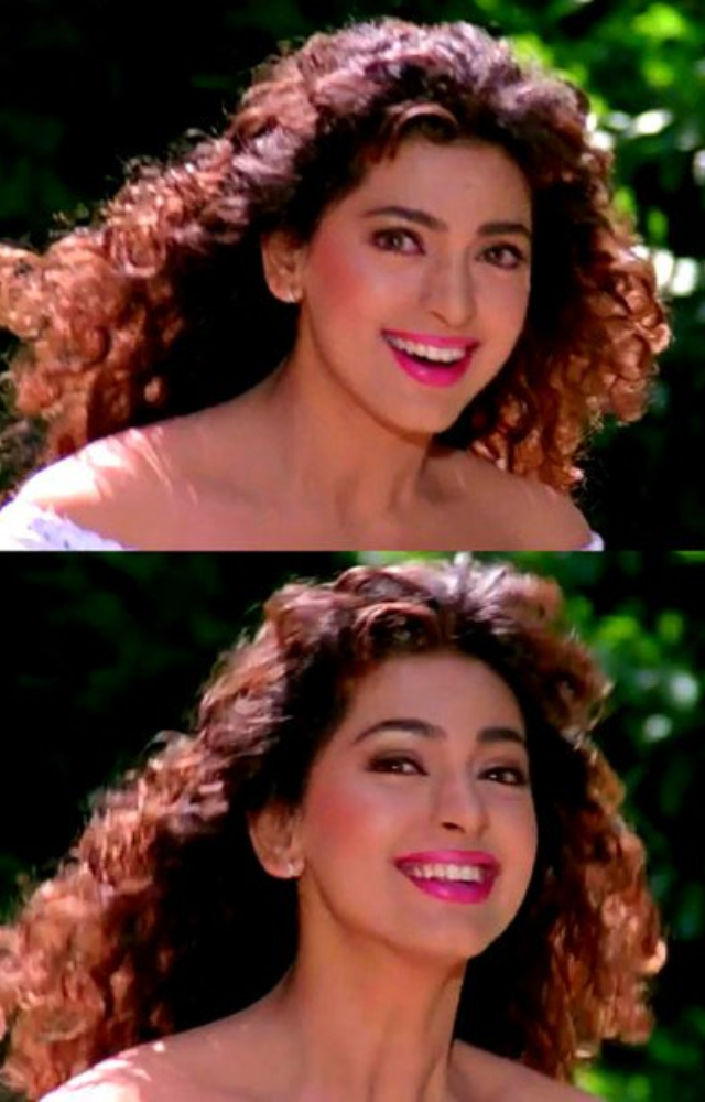 “Jaadu Teri Nazar” from Darr captures Juhi’s magical screen presence with Shah Rukh Khan in this energetic number.