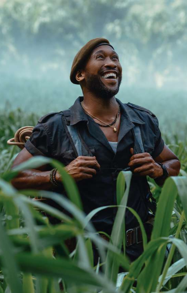 Mahershala Ali portrays Duncan Kincaid, a daring sea captain navigating treacherous waters to aid in the quest for groundbreaking medical research.